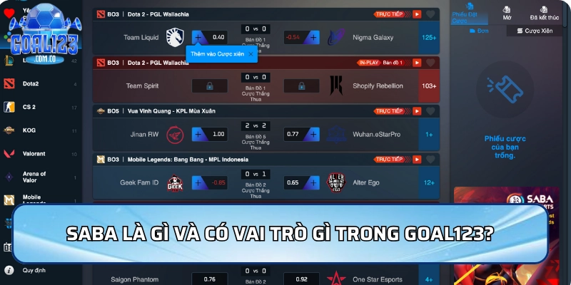 Saba là gì và có vai trò gì trong hệ sinh thái Goal123?